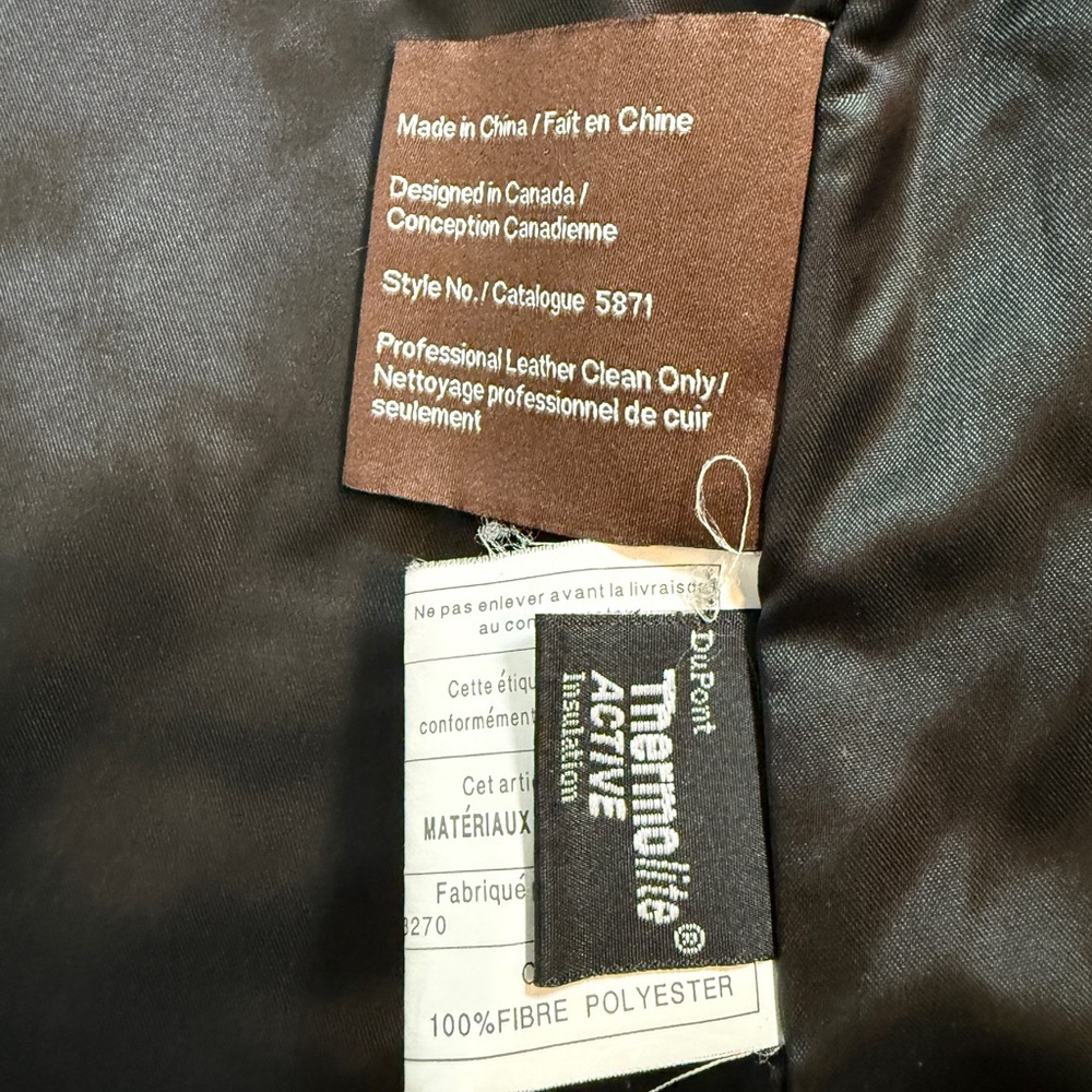 🧥 Danier Black Genuine Leather Mid-Length Coat Women's Large - Picture 5 of 11